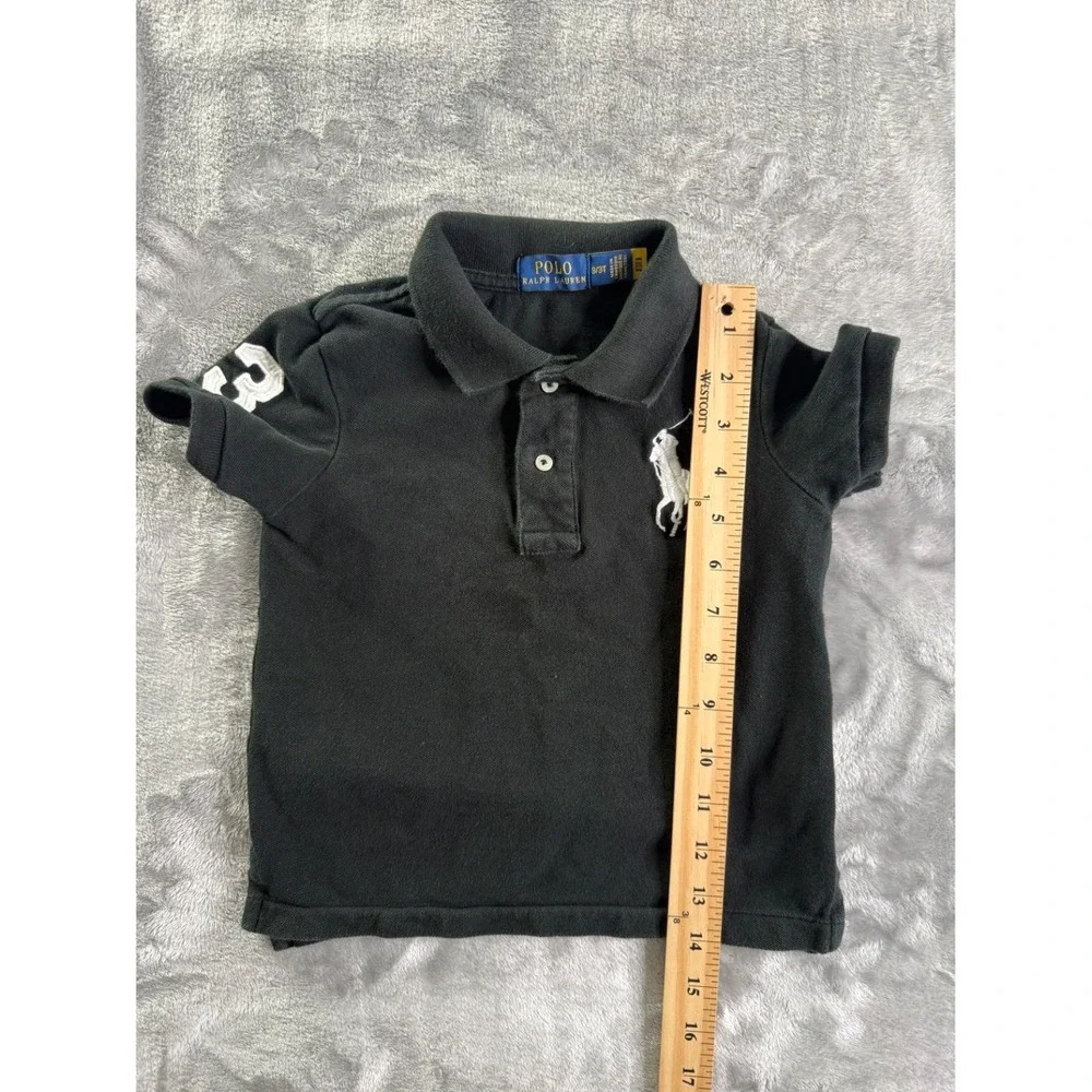 Polo Ralph Lauren Toddler Boys Black Big Pony Shirt Size 3T Short Sleeve #3